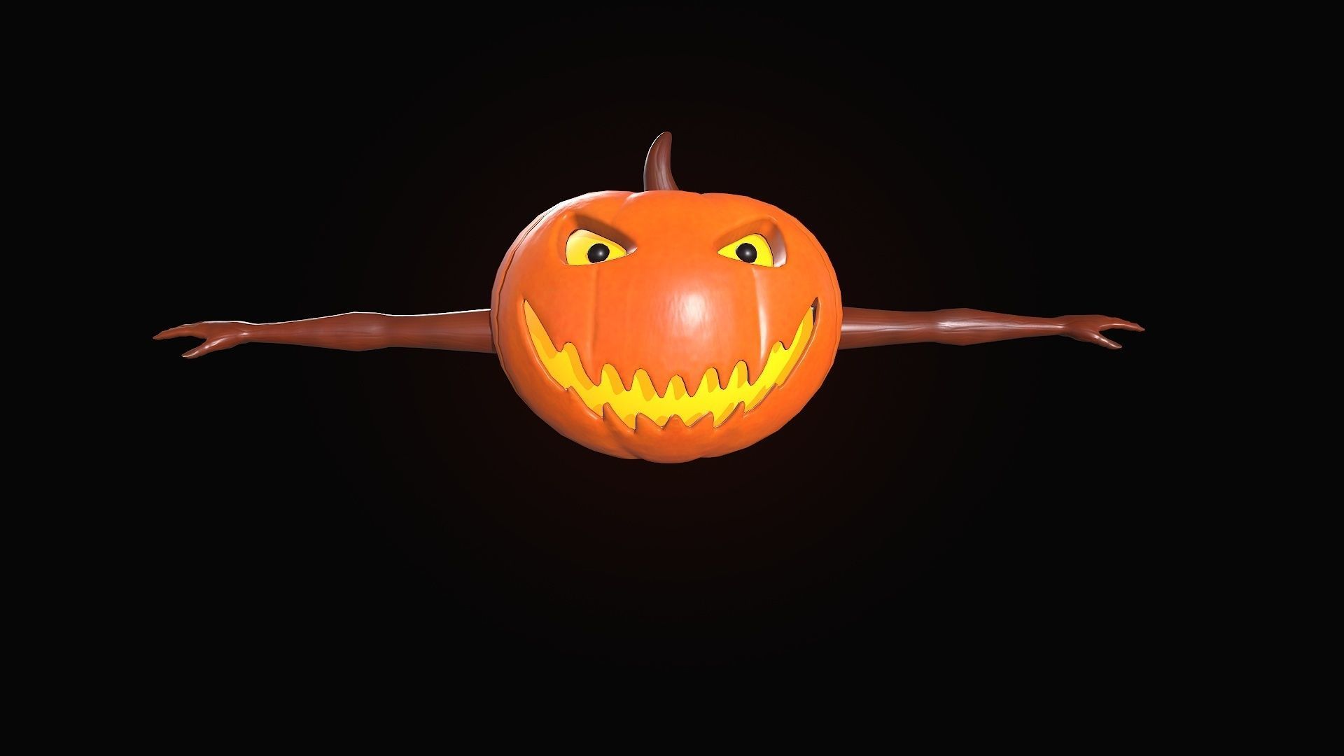 Pumpkin Halloween 3D model_10