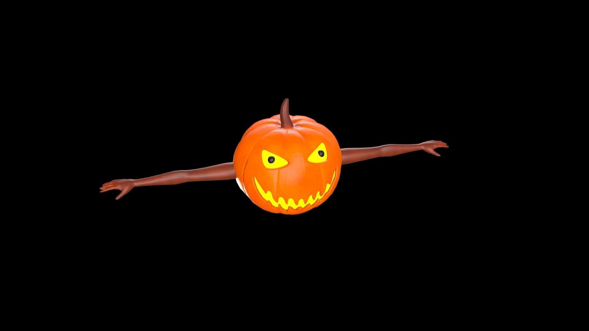 Pumpkin Halloween 3D model_8