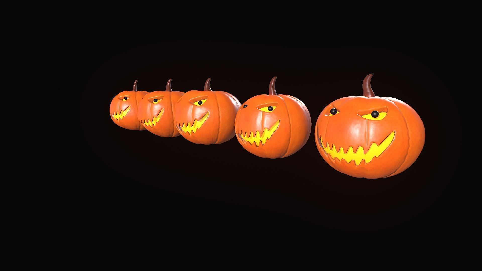 Pumpkin Halloween 3D model_6