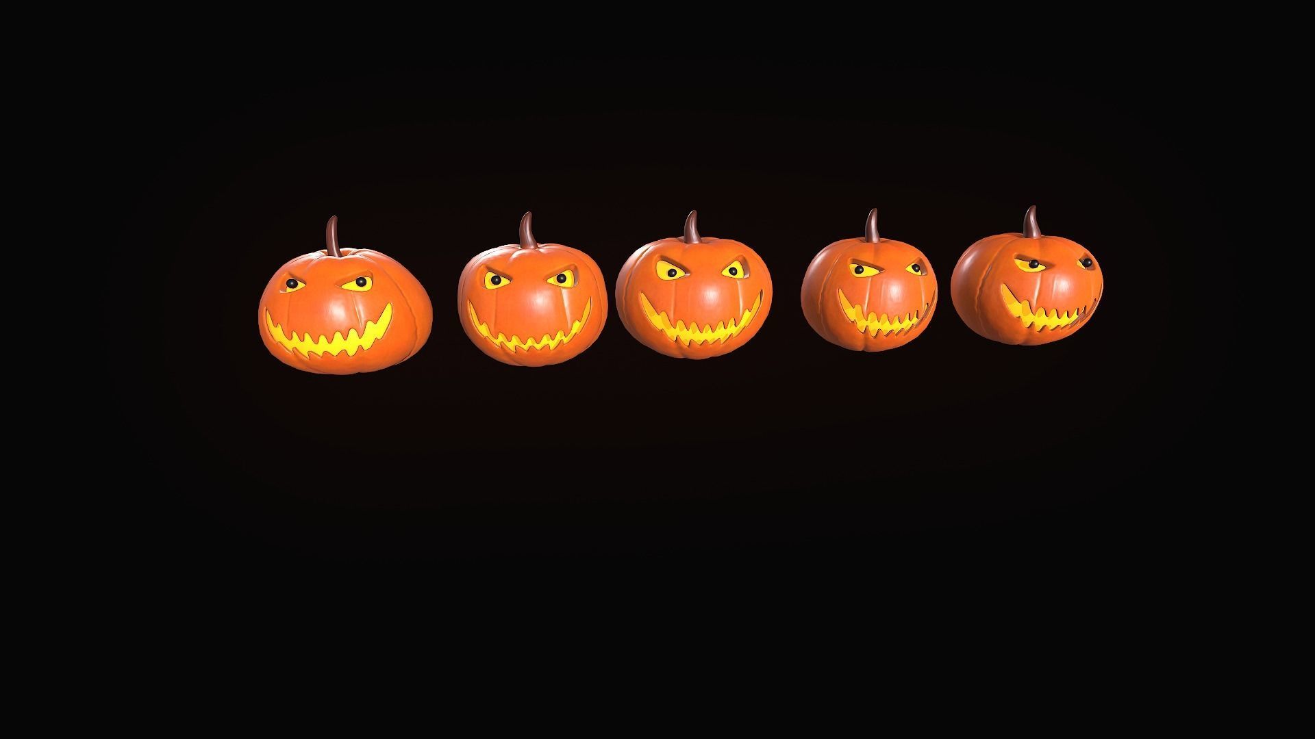 Pumpkin Halloween 3D model_5
