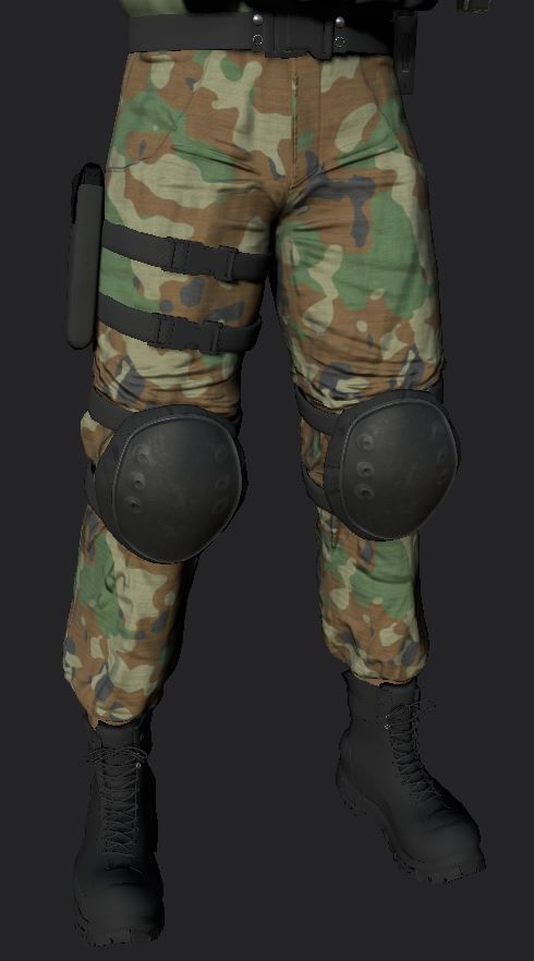 Solider South East Asia Low-poly 3D model_7