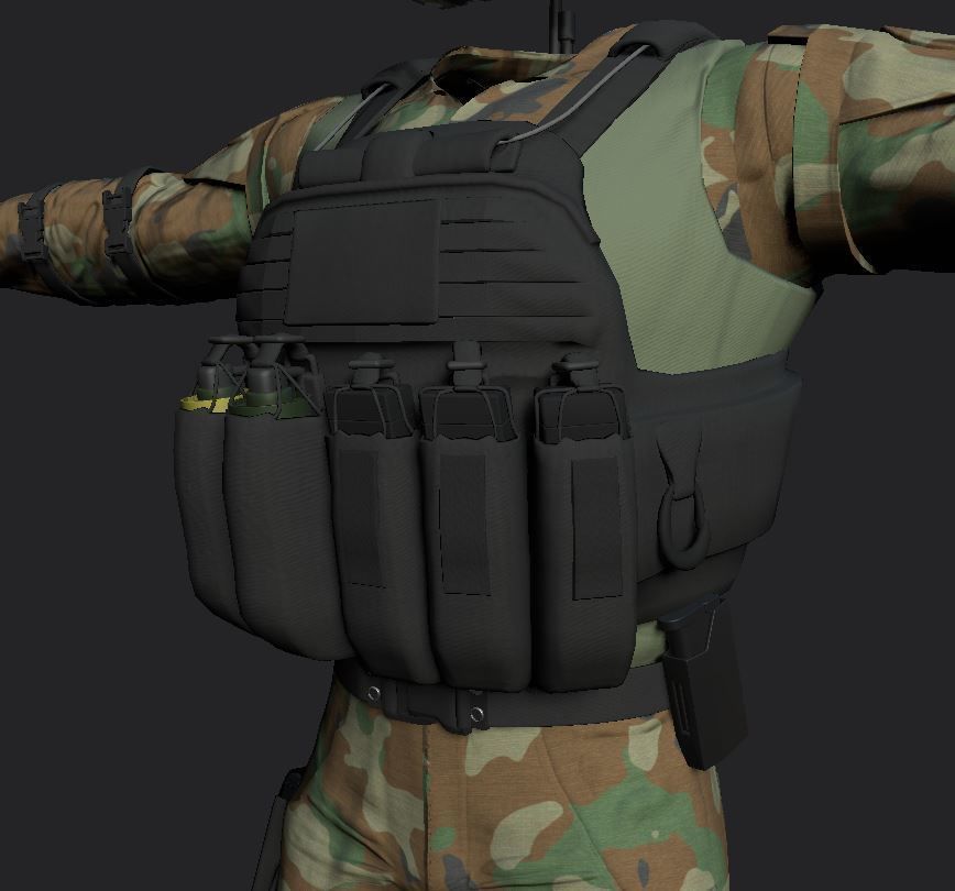 Solider South East Asia Low-poly 3D model_8