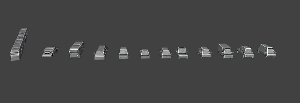 car pack Low-poly 3D model_4