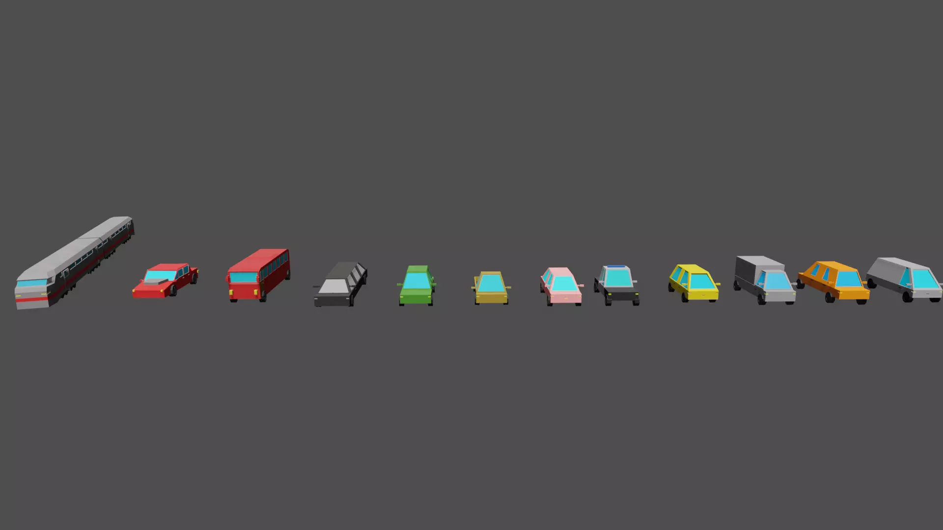 car pack Low-poly 3D model_0