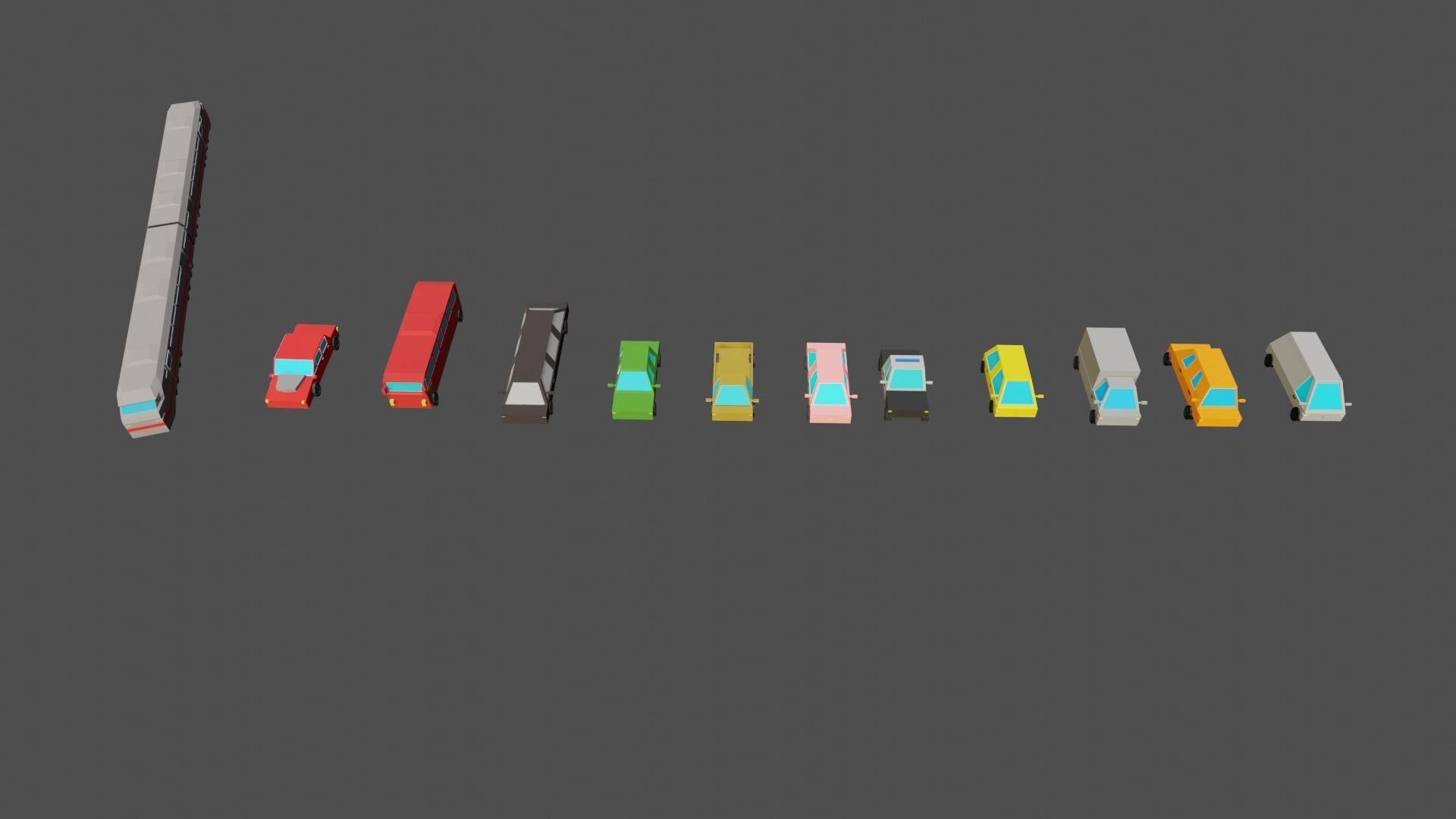 car pack Low-poly 3D model_6