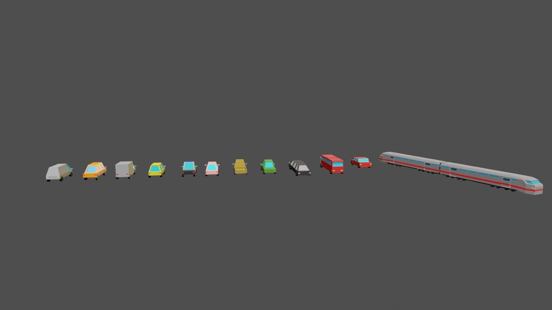 car pack Low-poly 3D model_3