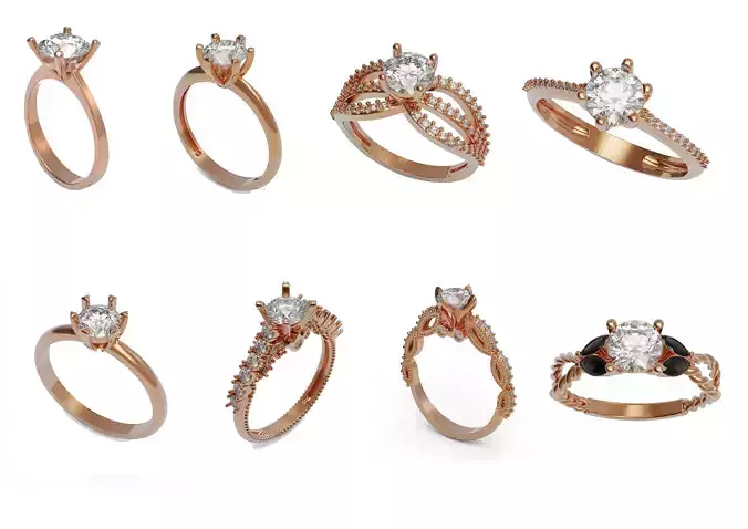 Collection solitaire ring