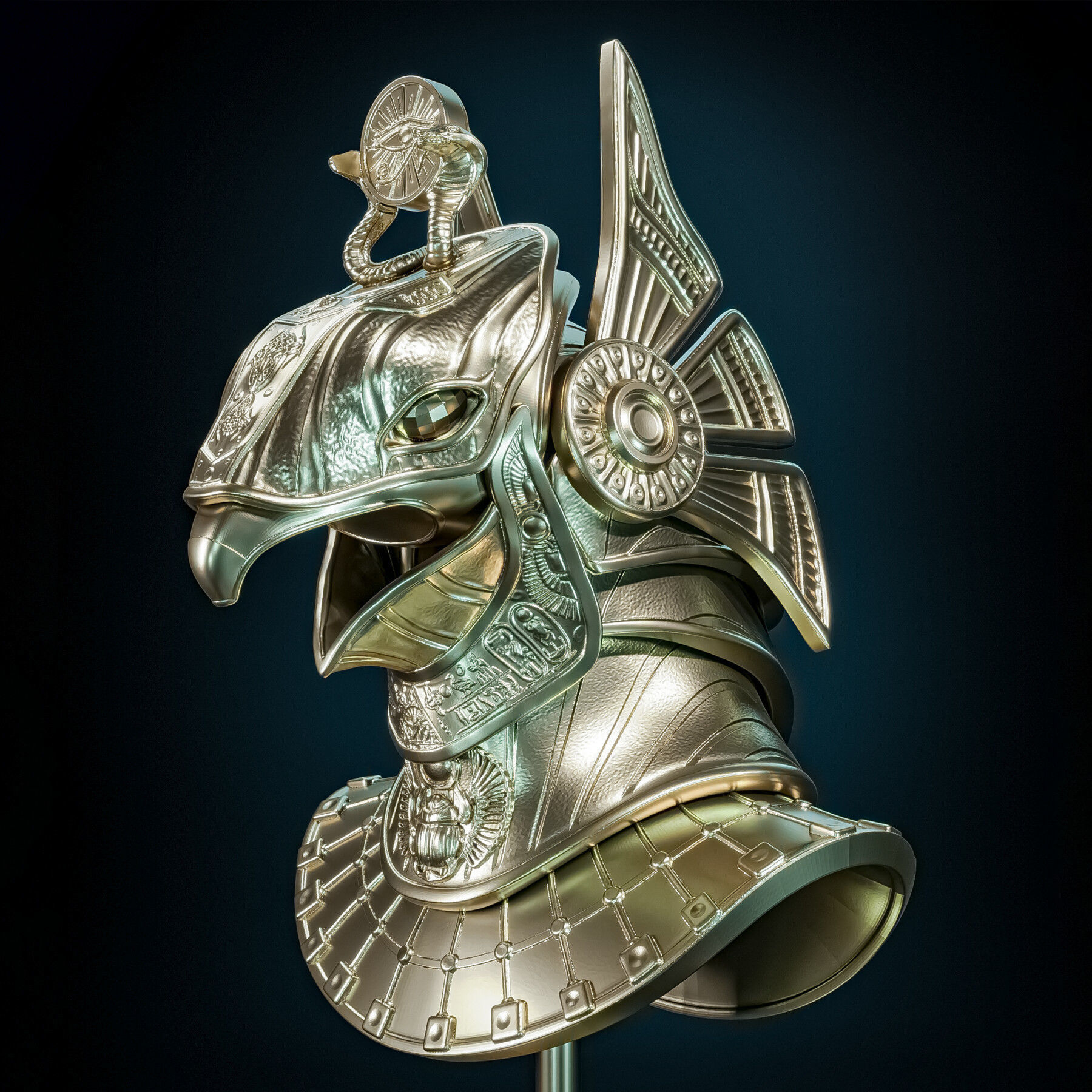Horus Helmet 3D print model_10