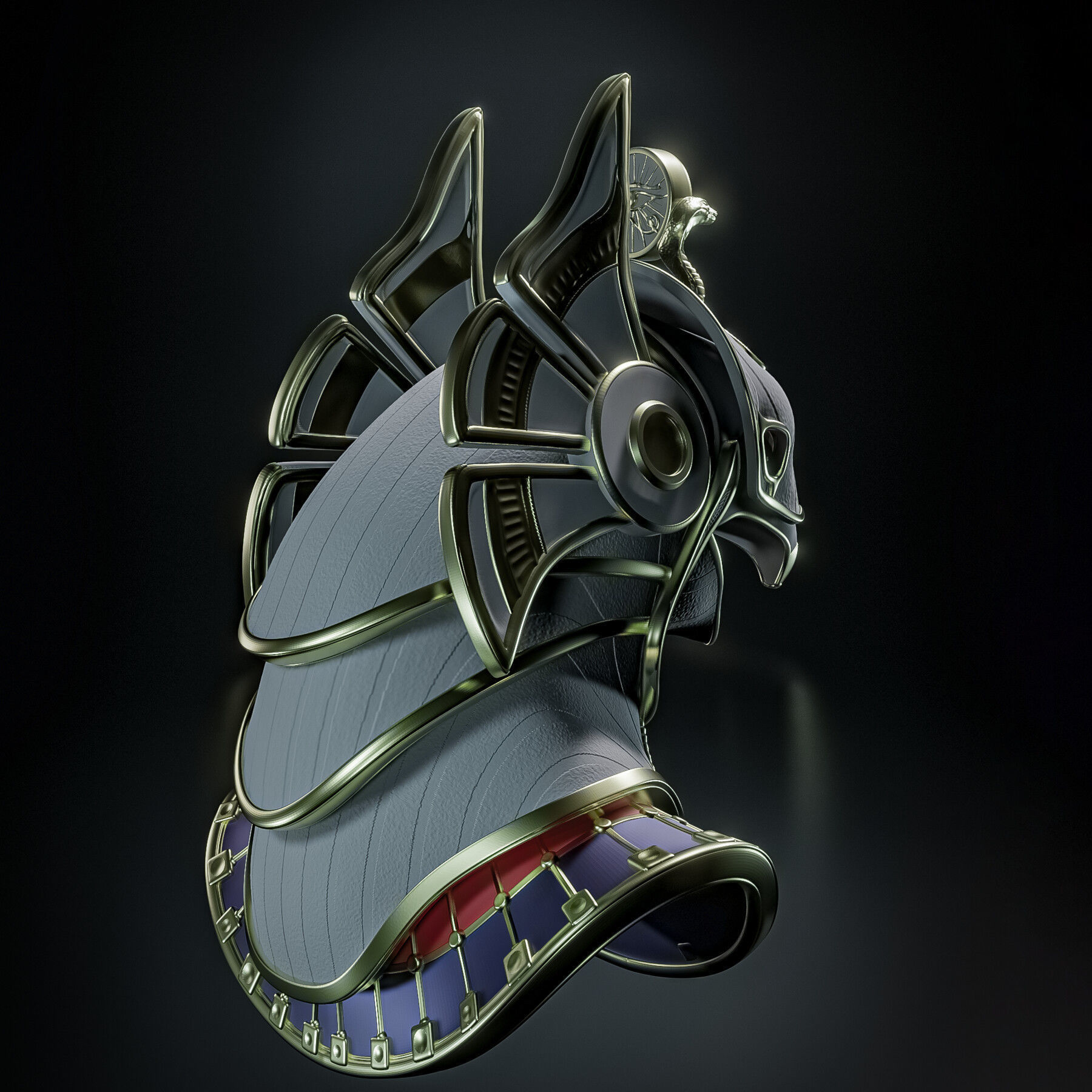 Horus Helmet 3D print model_4