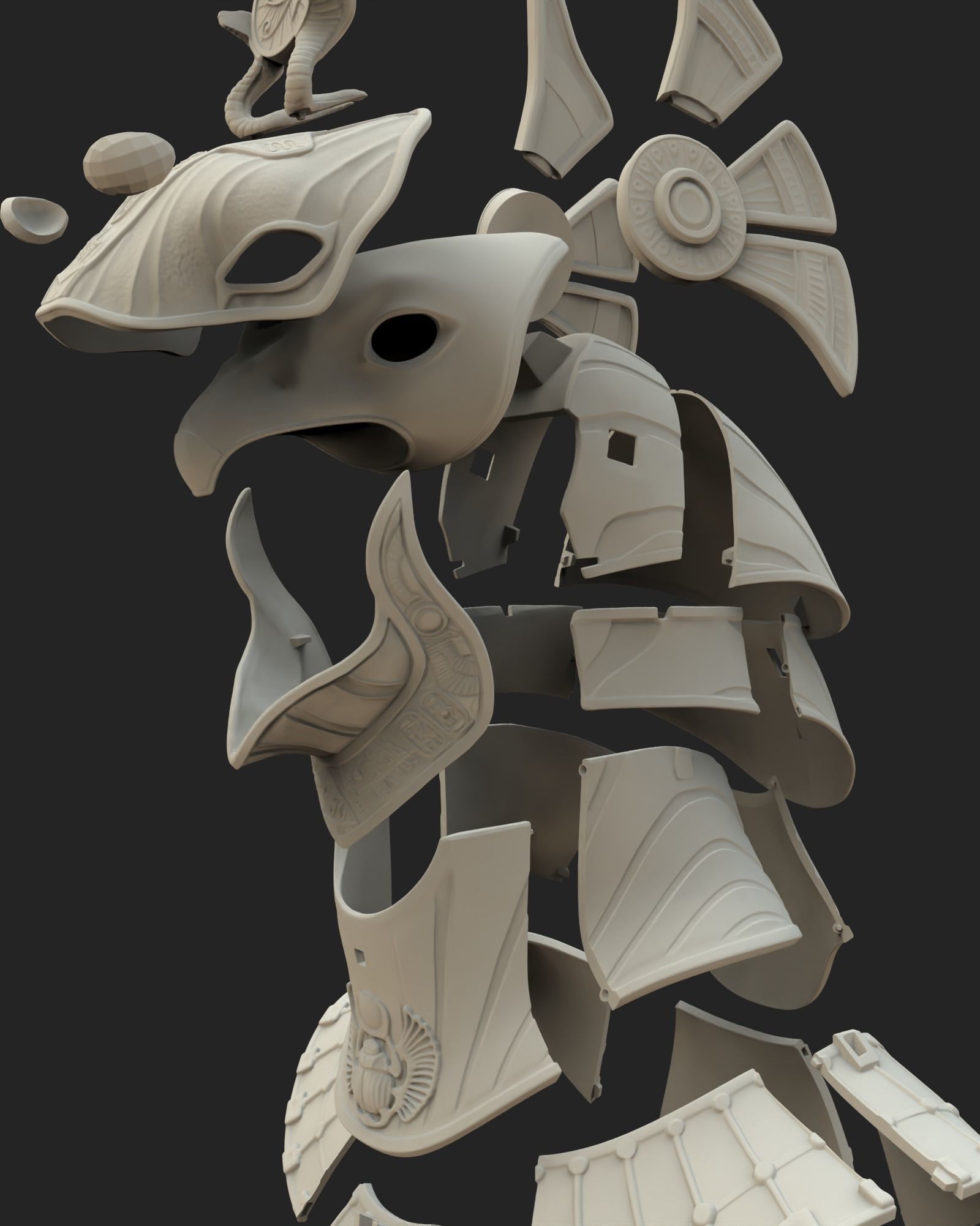Horus Helmet 3D print model_3