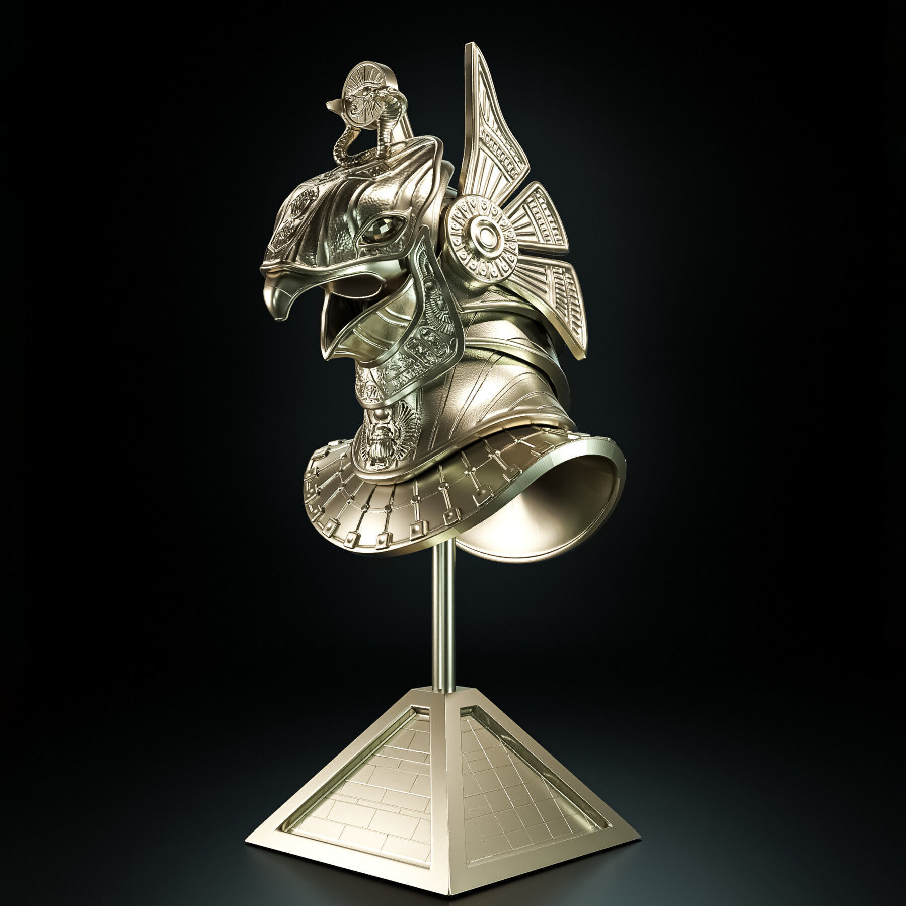 Horus Helmet 3D print model_11