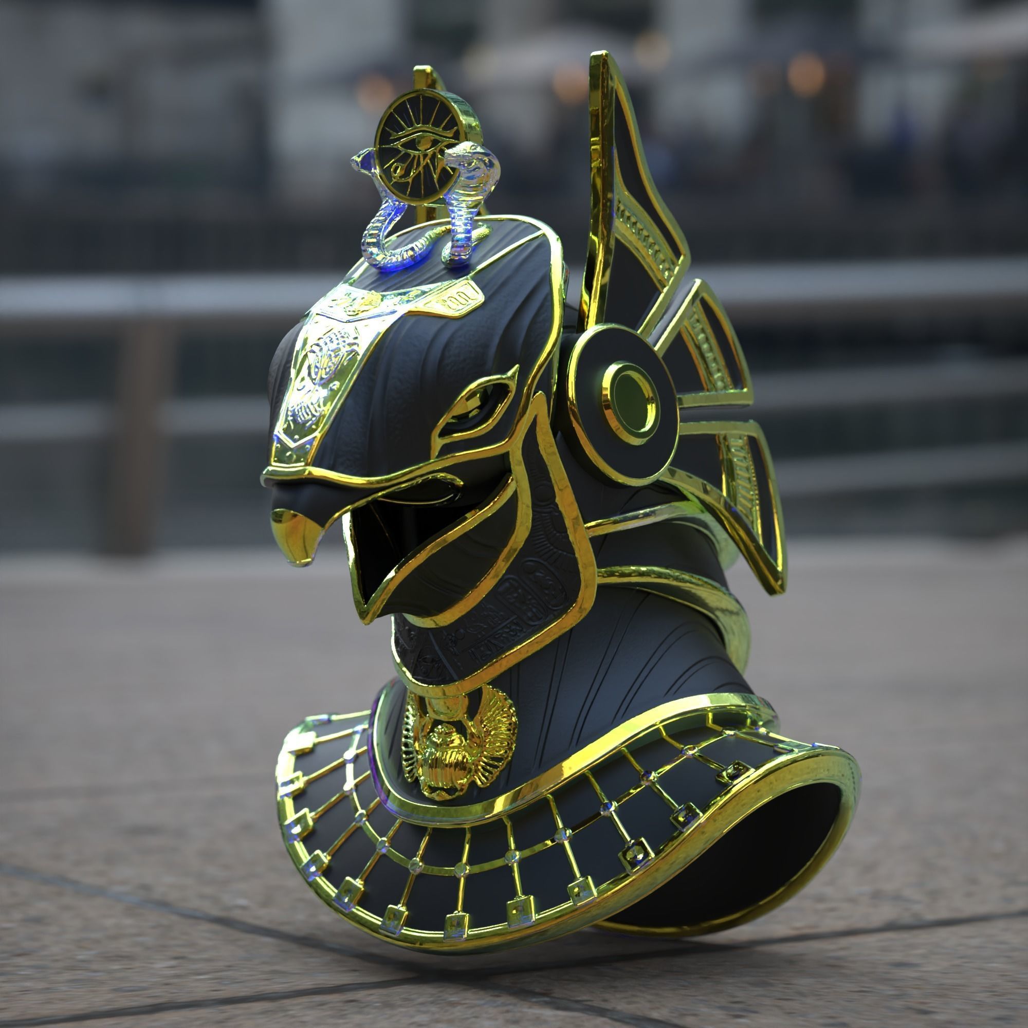Horus Helmet 3D print model_6