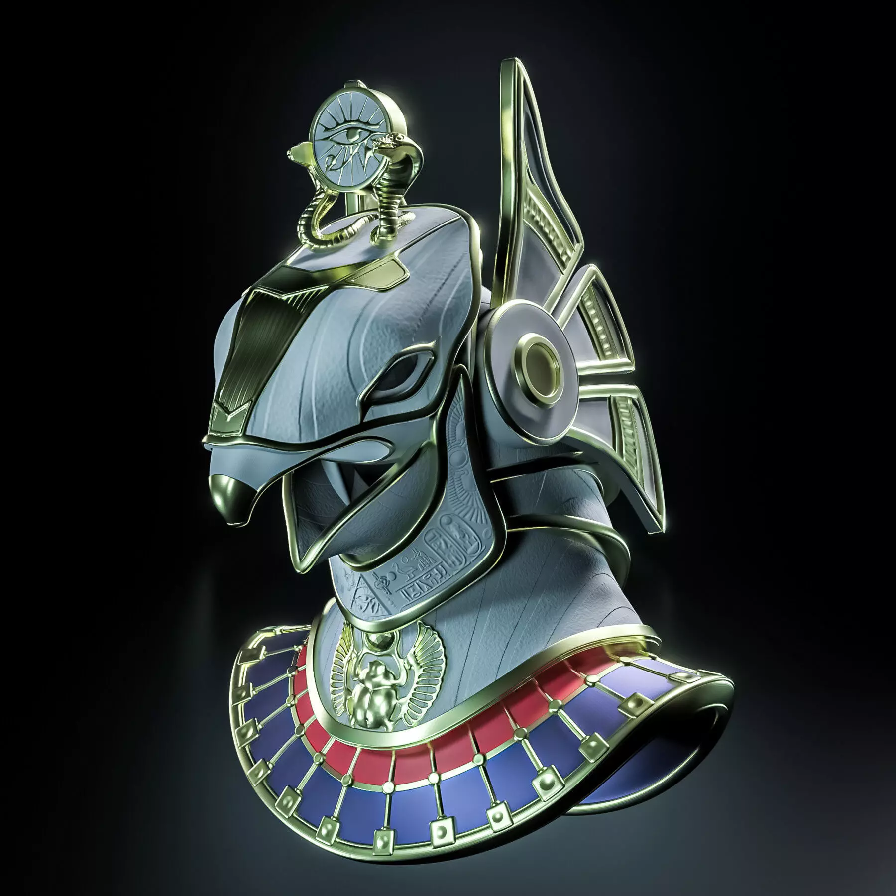 Horus Helmet 3D print model_0