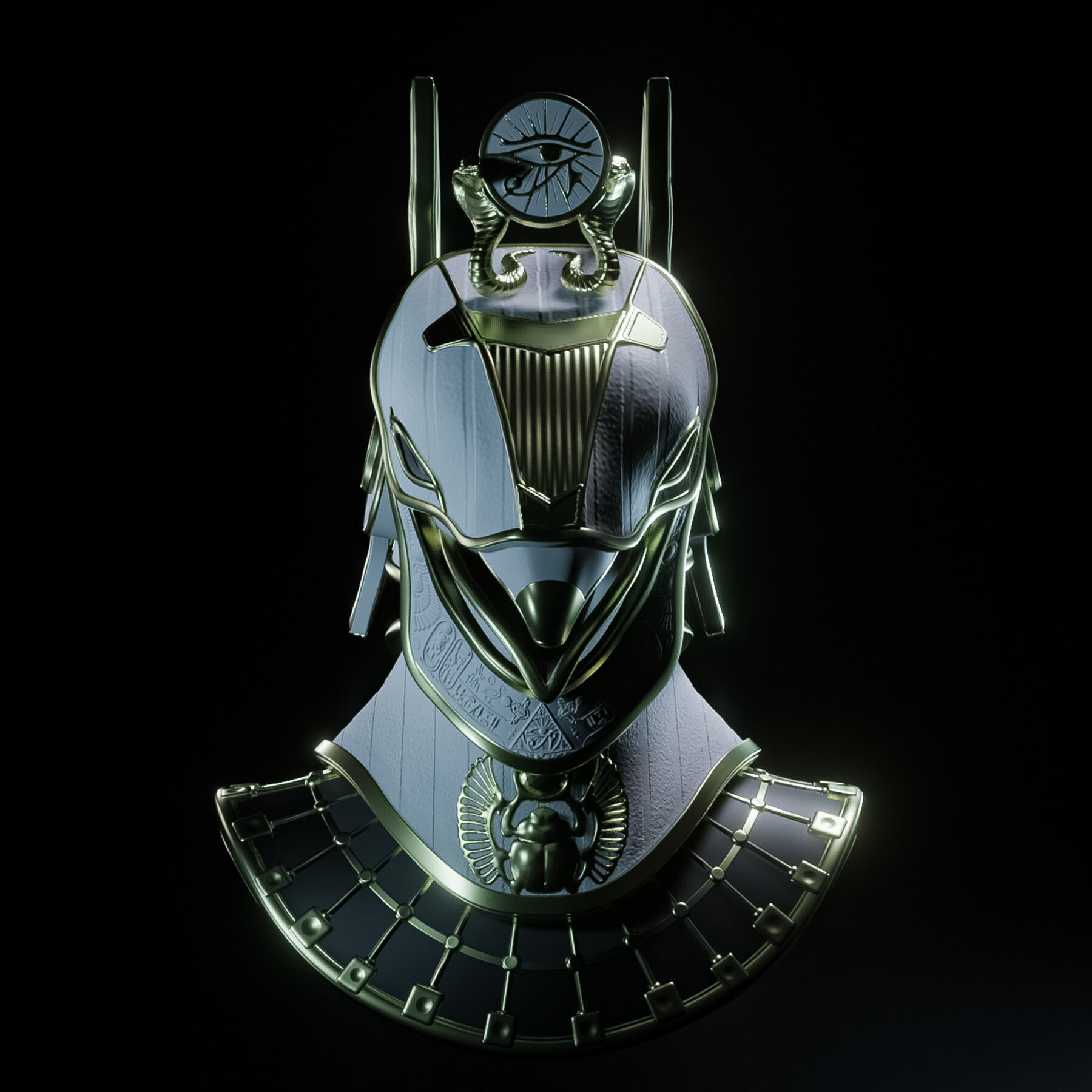 Horus Helmet 3D print model_7