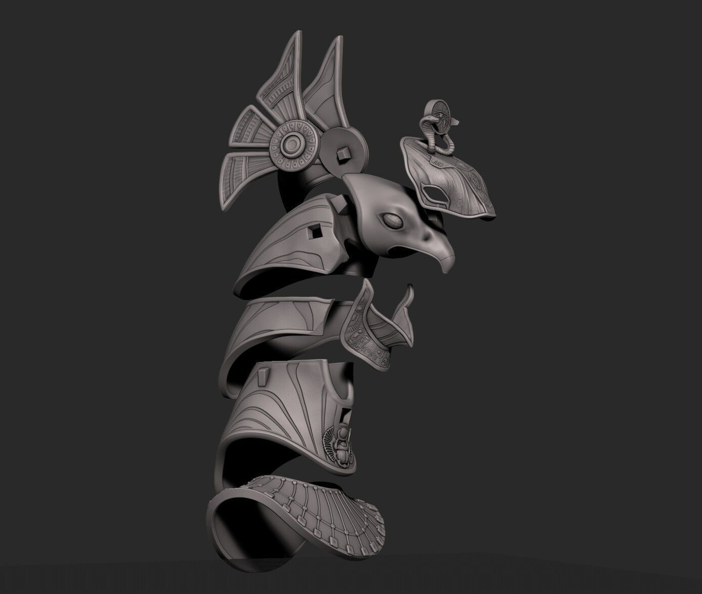 Horus Helmet 3D print model_9