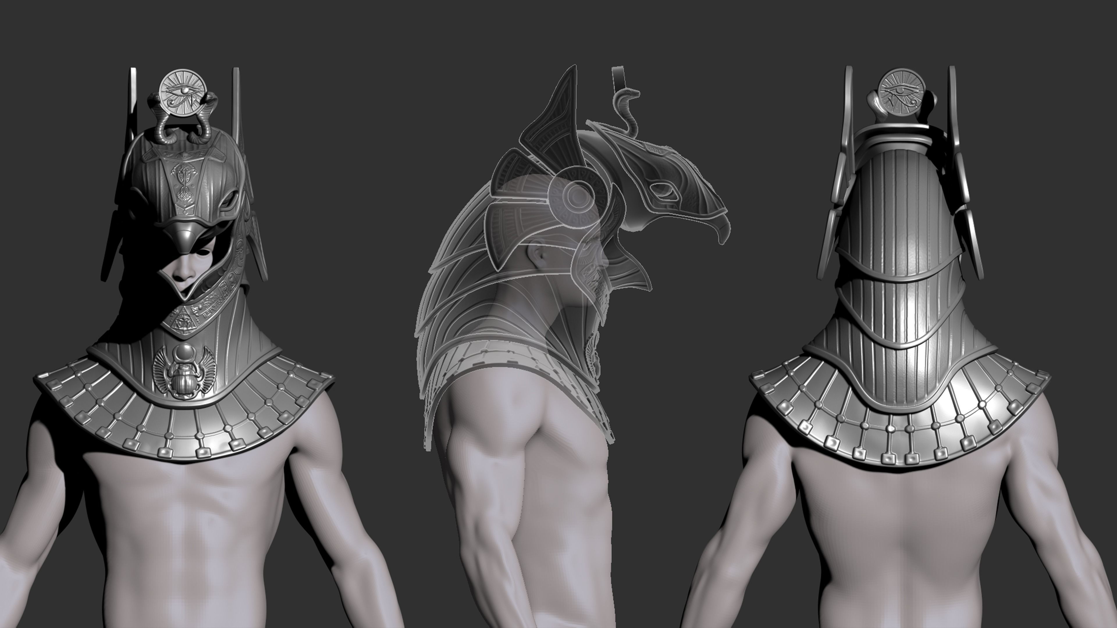Horus Helmet 3D print model_2