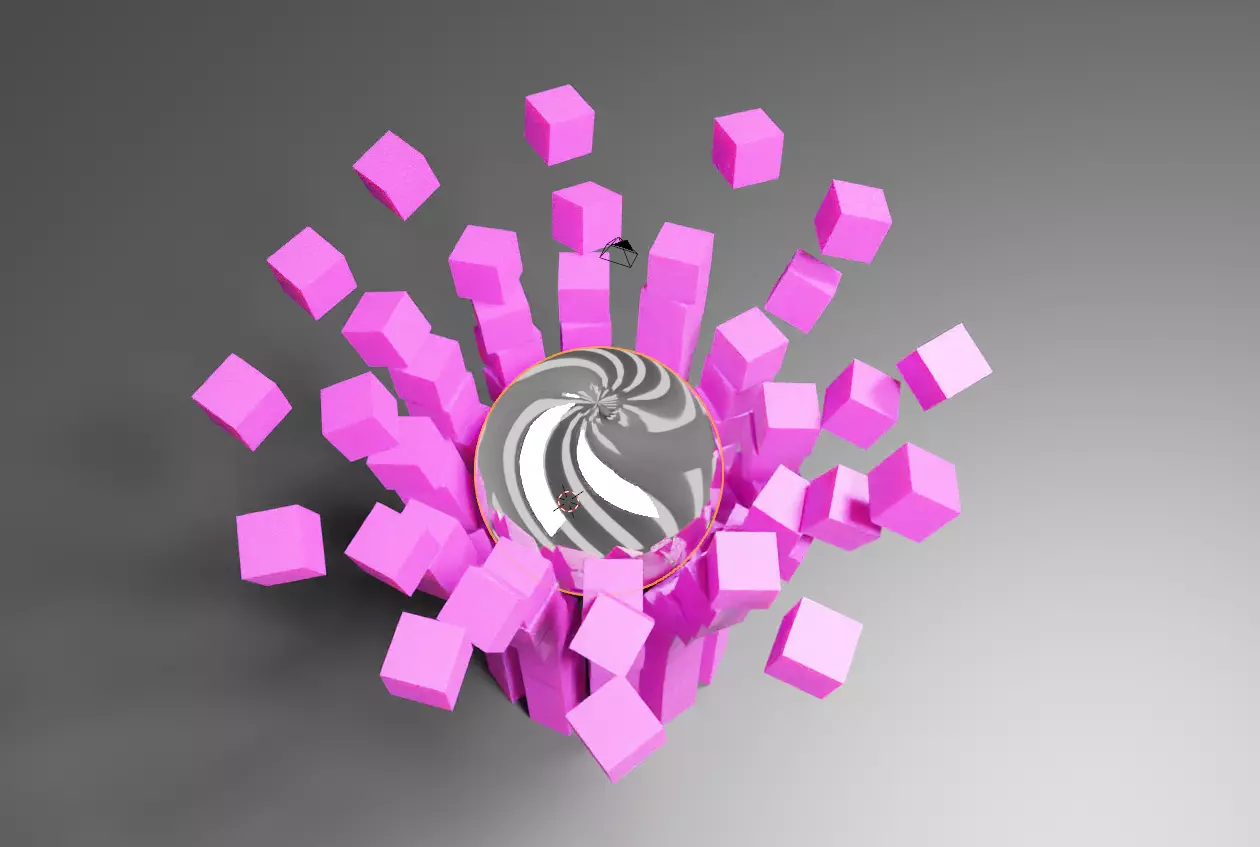 animated relaxing ball drop Low-poly 3D model