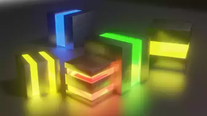 cubes letter e