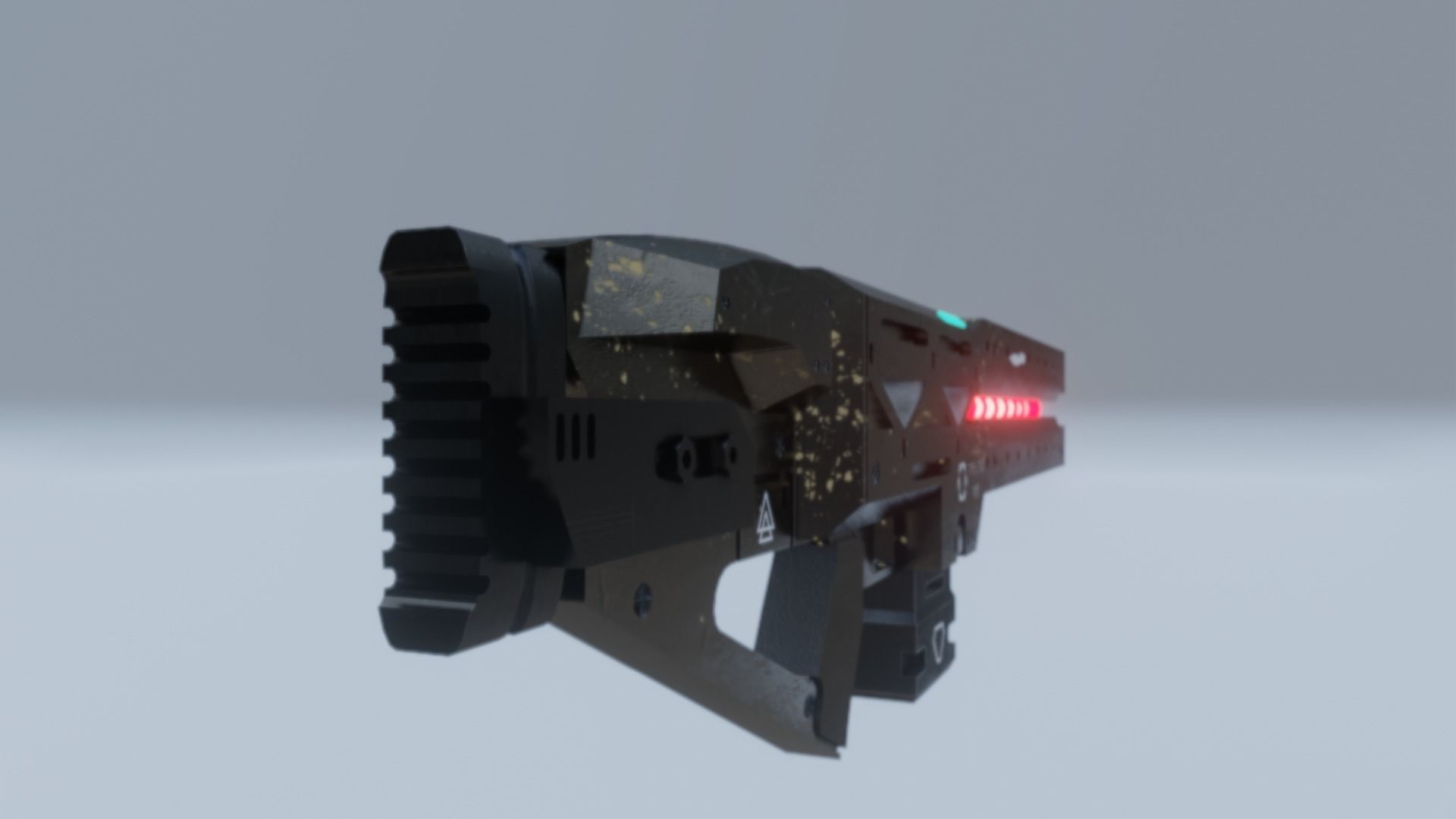 Sci-Fi RailGun Free low-poly 3D model_4
