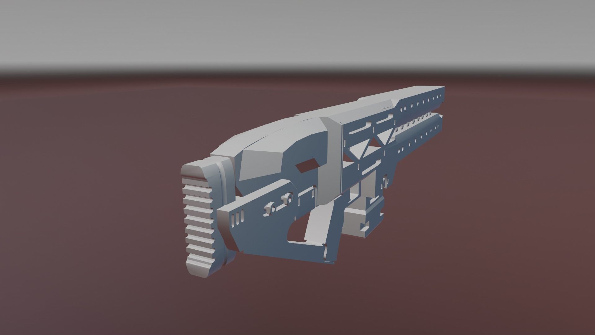 Sci-Fi RailGun Free low-poly 3D model_10