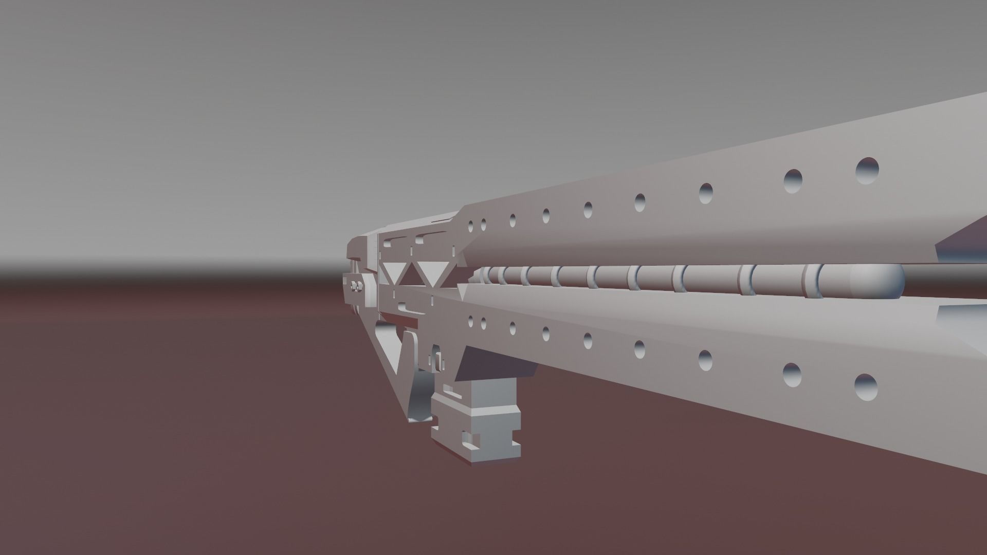 Sci-Fi RailGun Free low-poly 3D model_9