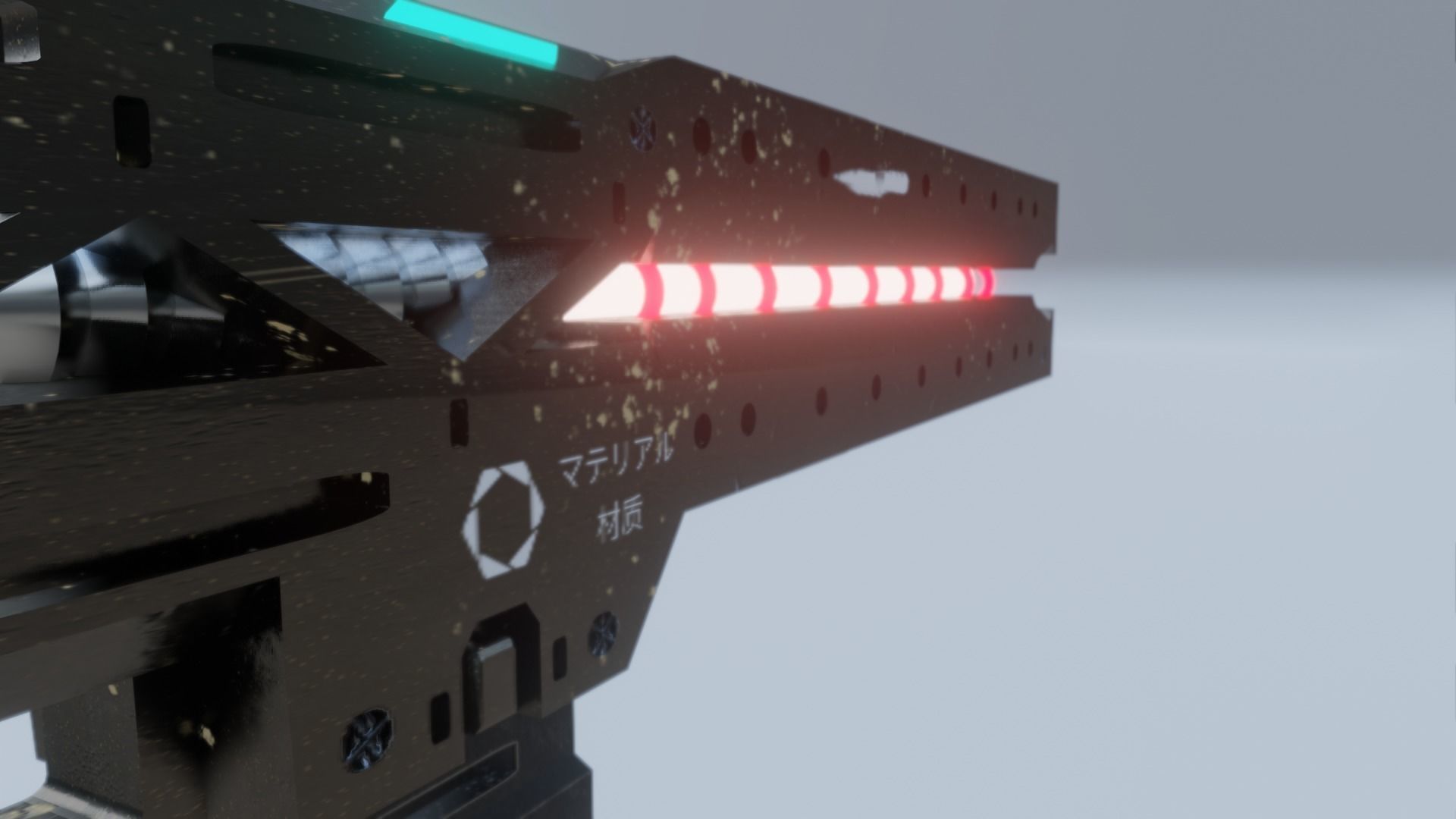 Sci-Fi RailGun Free low-poly 3D model_6