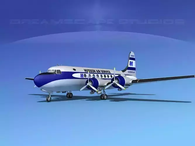 Douglas DC-4 Hudson Air Freight 3D model