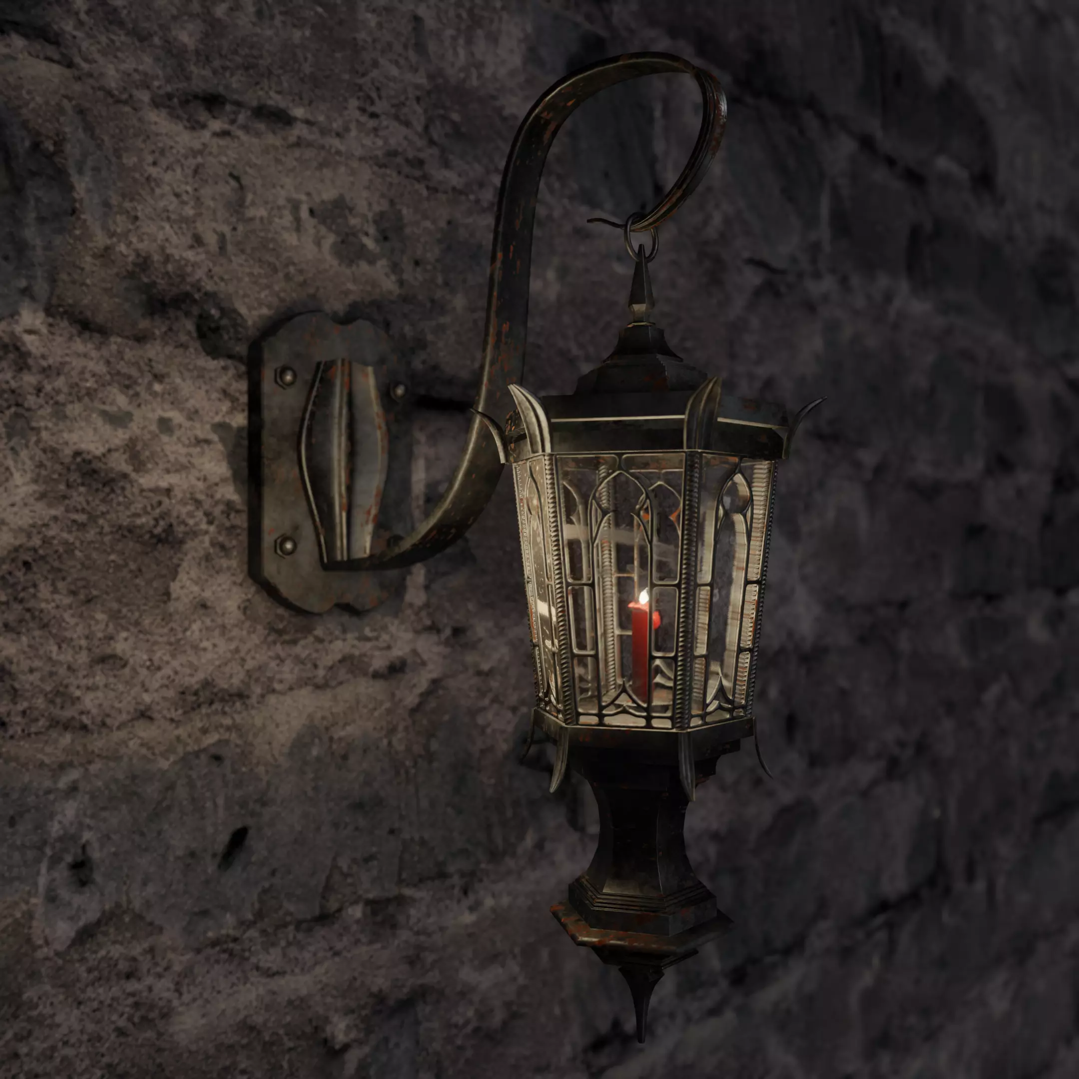 Gothic Lamp 3D model