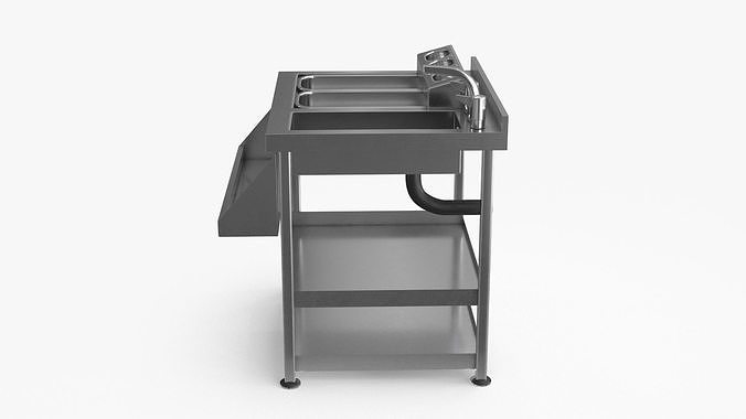 Under Bar Cocktail Station Low-poly 3D model 4