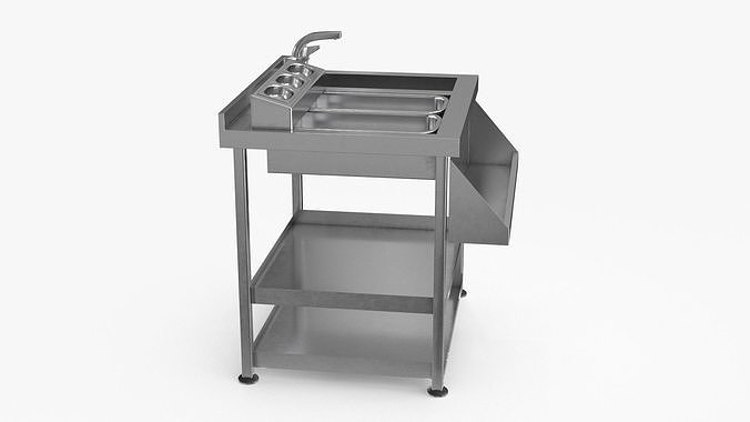 Under Bar Cocktail Station Low-poly 3D model 7