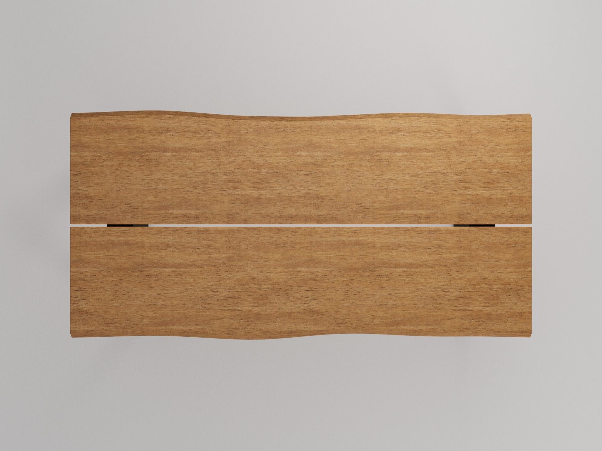 Natural Wood Dining Table 3D model_1