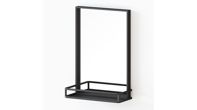 Weston Mirror with Shelf by Crate and Barrel 3D model