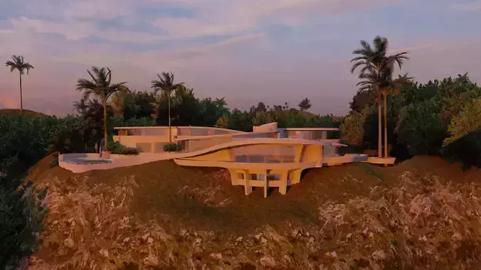 Real Tony Stark Mansion 3D Low-poly 3D model