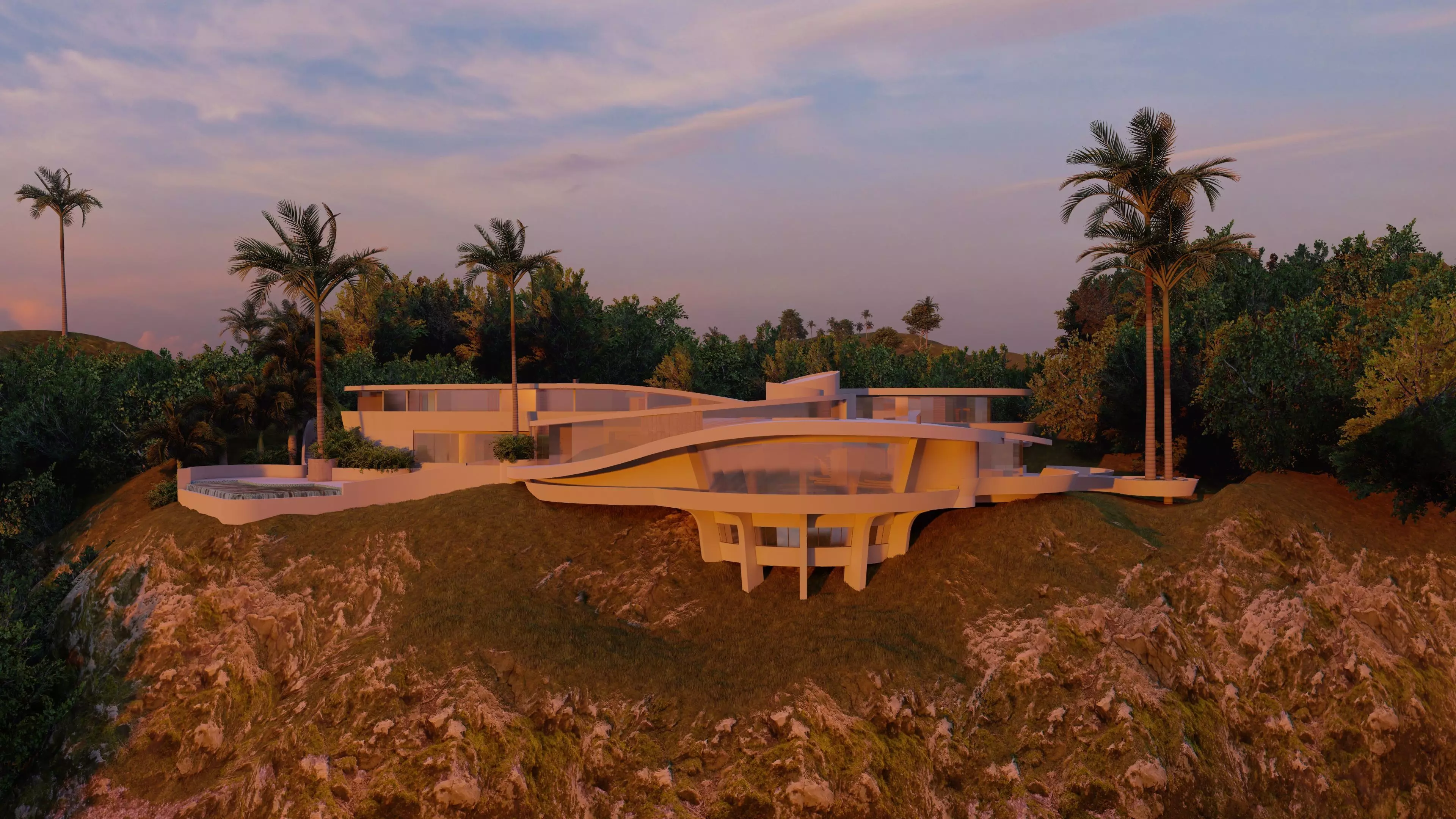 Real Tony Stark Mansion 3D Low-poly 3D model_0
