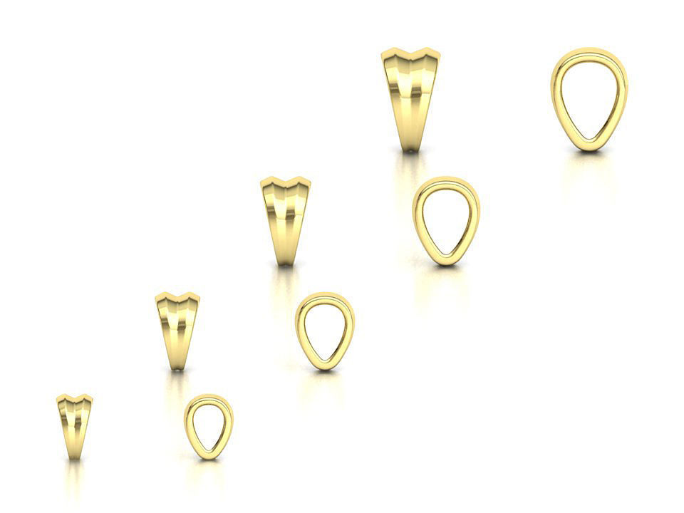 BAILS LOOP PACKAGE for Pendants Necklaces v8 3D print model_4