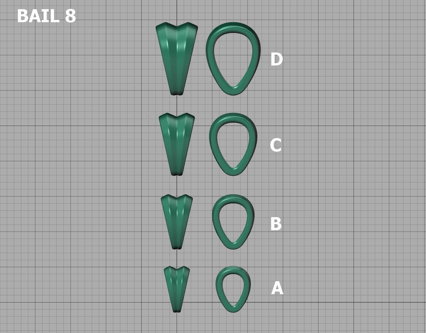 BAILS LOOP PACKAGE for Pendants Necklaces v8 3D print model_9