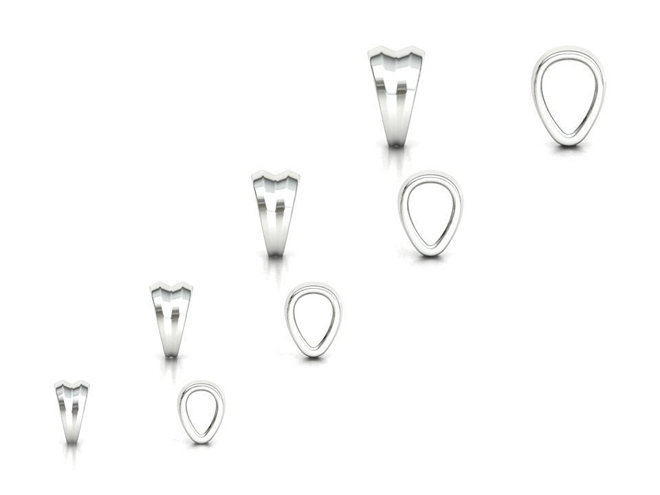 BAILS LOOP PACKAGE for Pendants Necklaces v8 3D print model_3