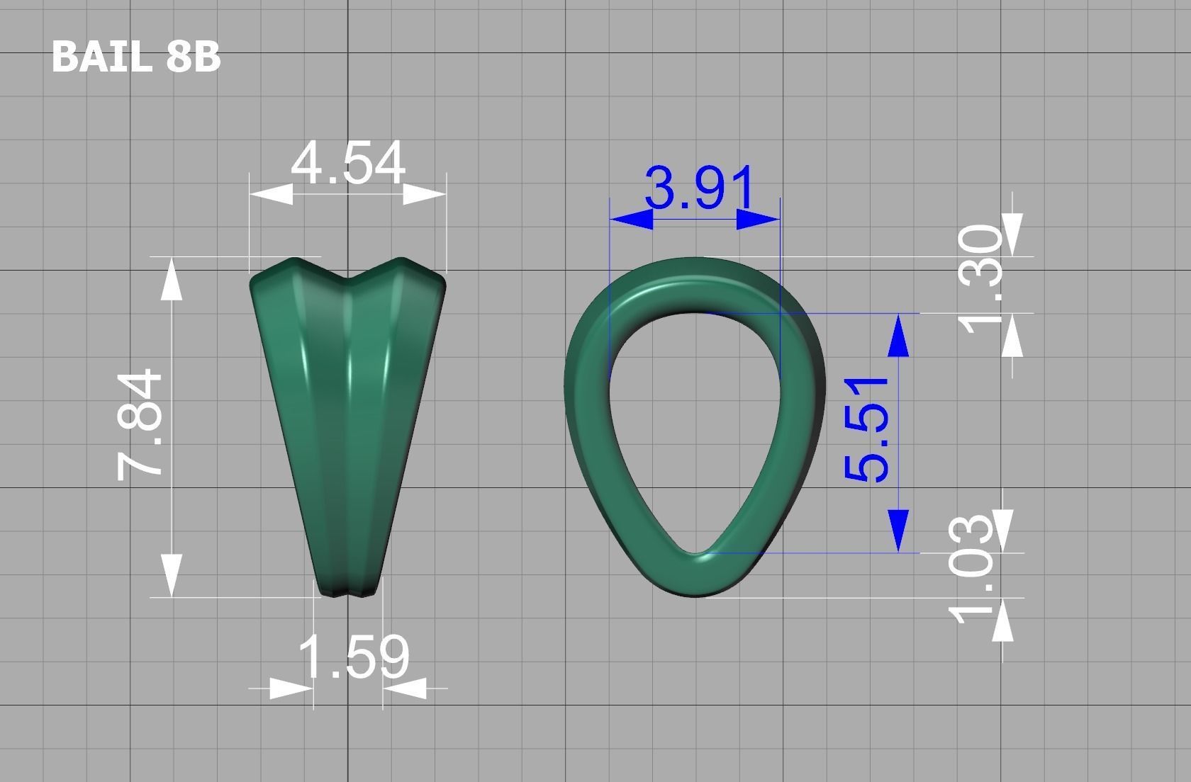 BAILS LOOP PACKAGE for Pendants Necklaces v8 3D print model_16