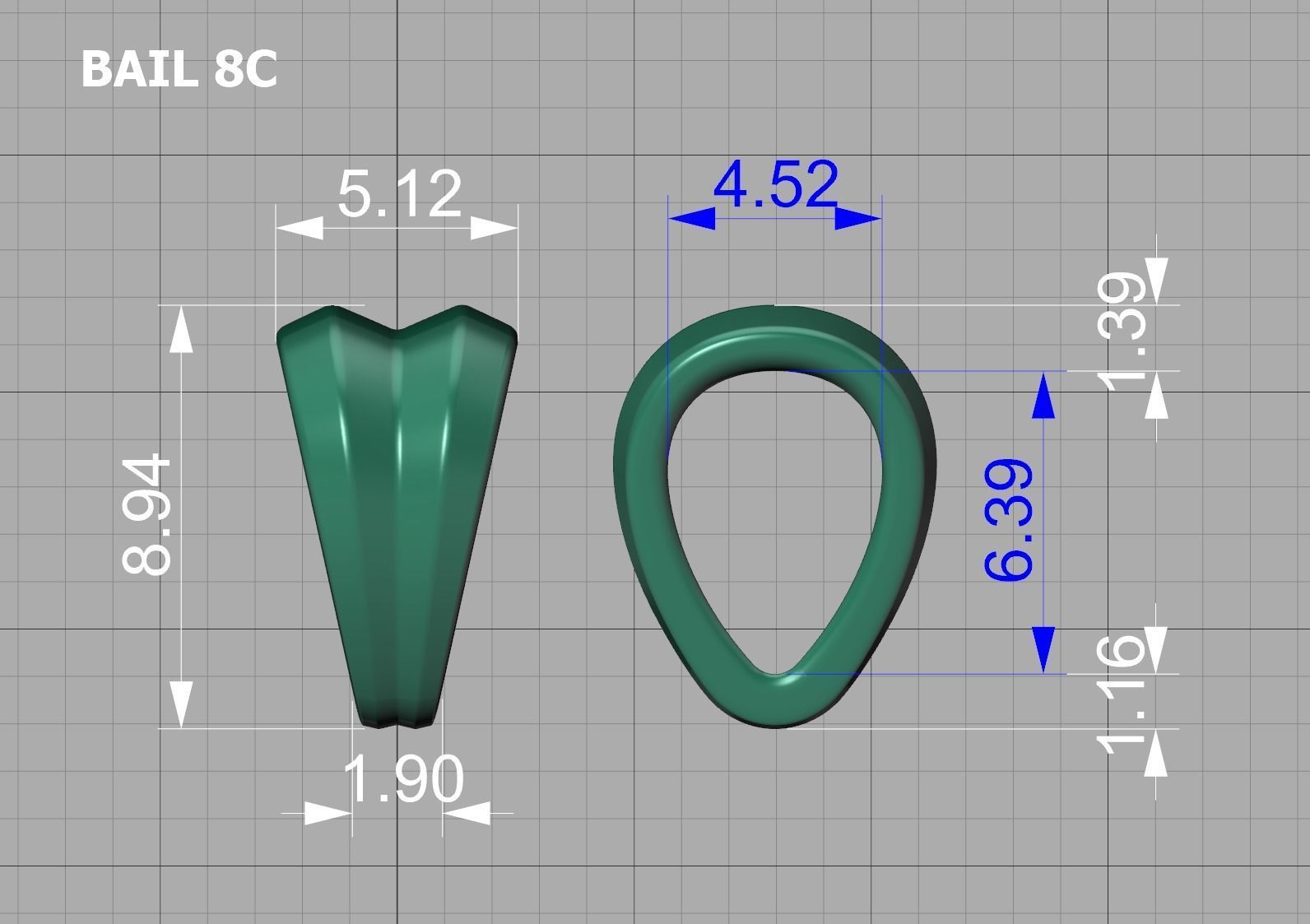 BAILS LOOP PACKAGE for Pendants Necklaces v8 3D print model_17
