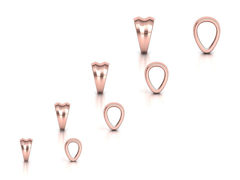 BAILS LOOP PACKAGE for Pendants Necklaces v8 3D print model_5