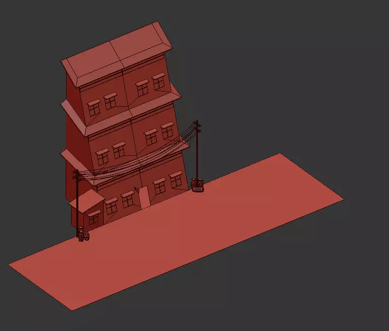 Low Poly Ancient Building Free low-poly 3D model