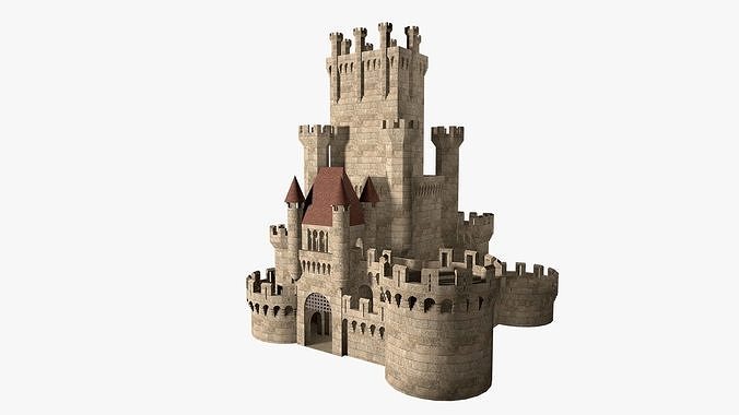 Medieval Castle Low-poly 3D model