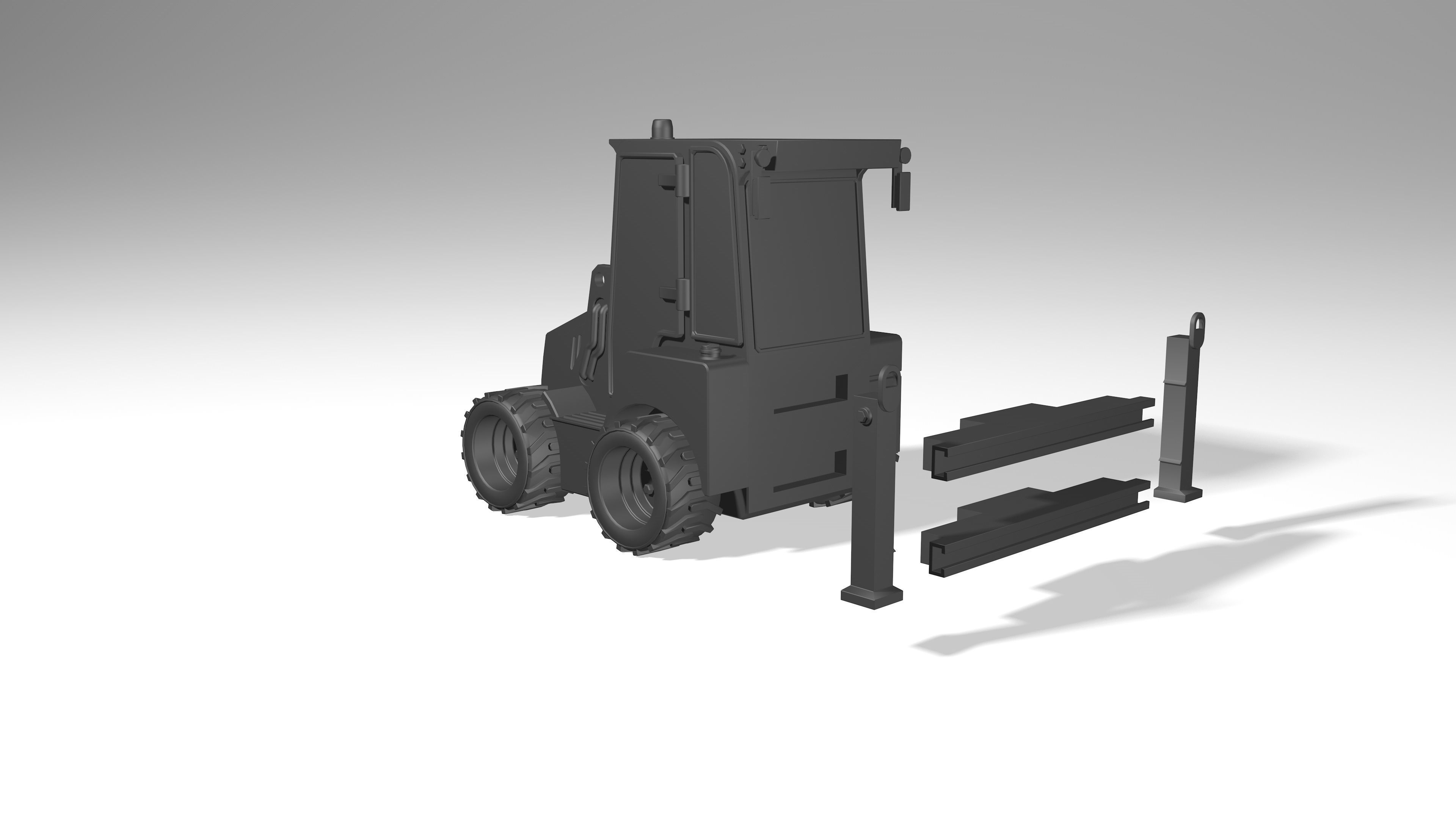 3d model tractor JCB-1CX  ver2 Low-poly 3D model_18