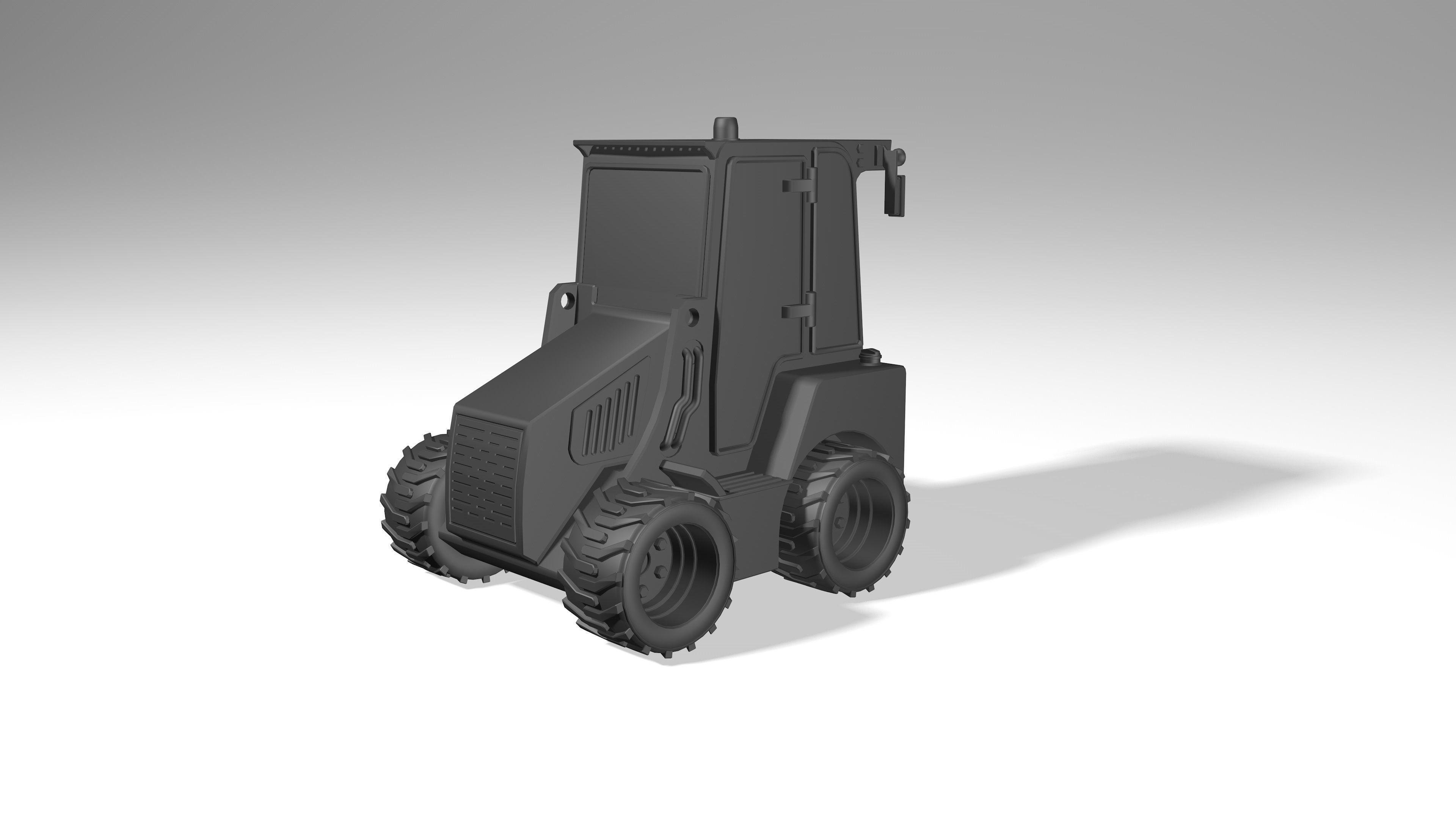 3d model tractor JCB-1CX  ver2 Low-poly 3D model_17