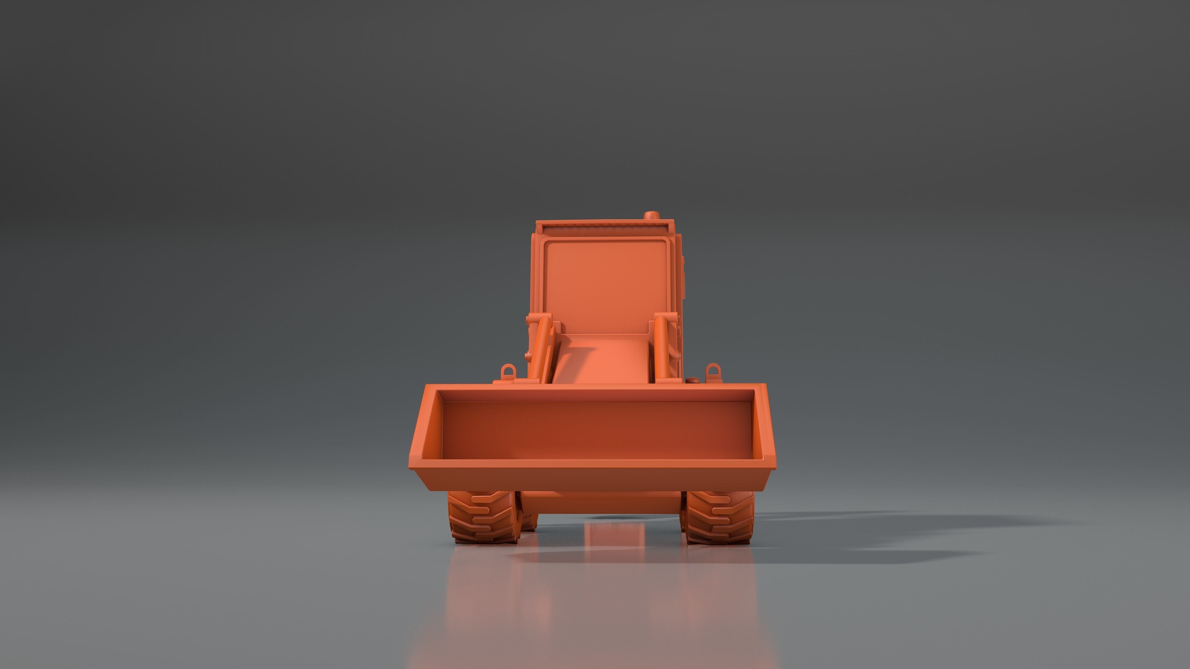 3d model tractor JCB-1CX  ver2 Low-poly 3D model_14