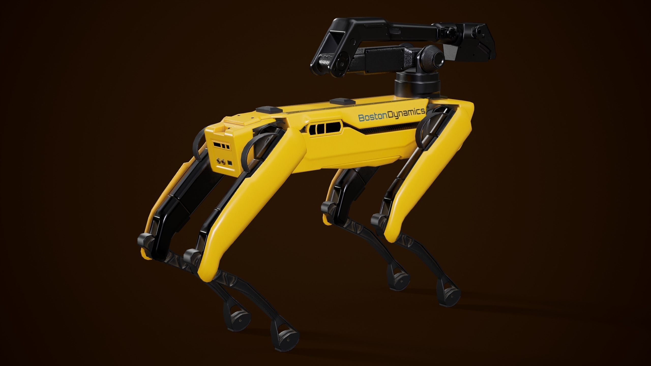 Spot Robot Boston Dynamics 2021 With Arm Low-poly 3D model_7