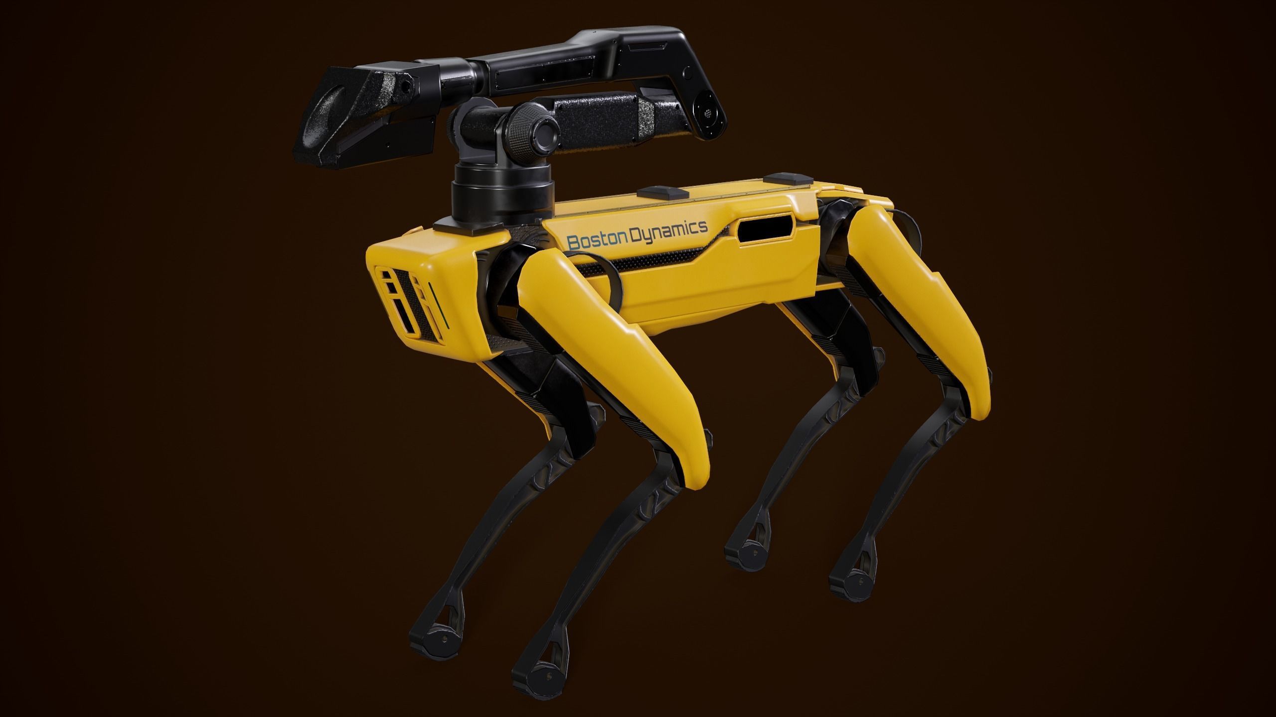 Spot Robot Boston Dynamics 2021 With Arm Low-poly 3D model_5