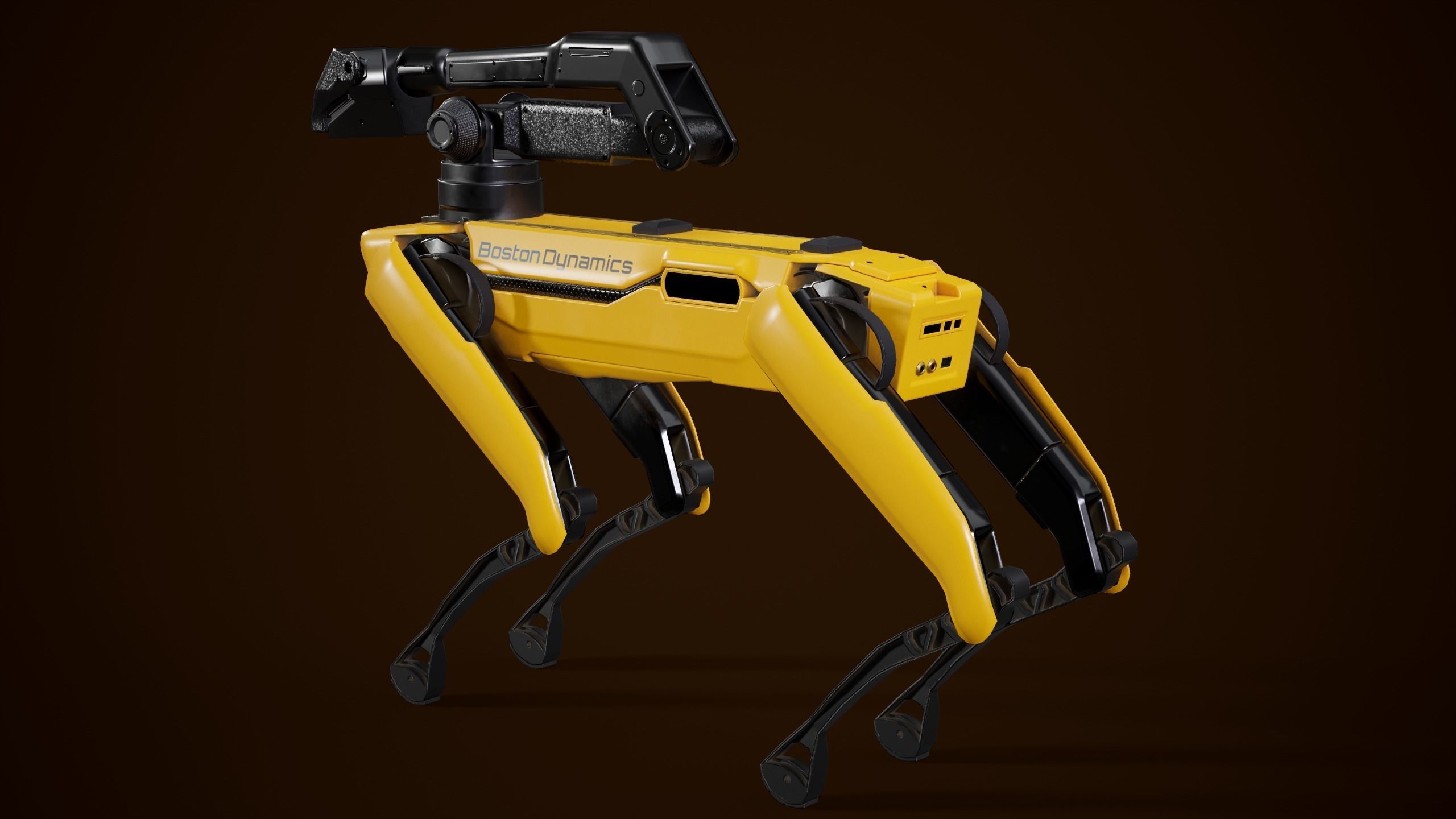 Spot Robot Boston Dynamics 2021 With Arm Low-poly 3D model_6