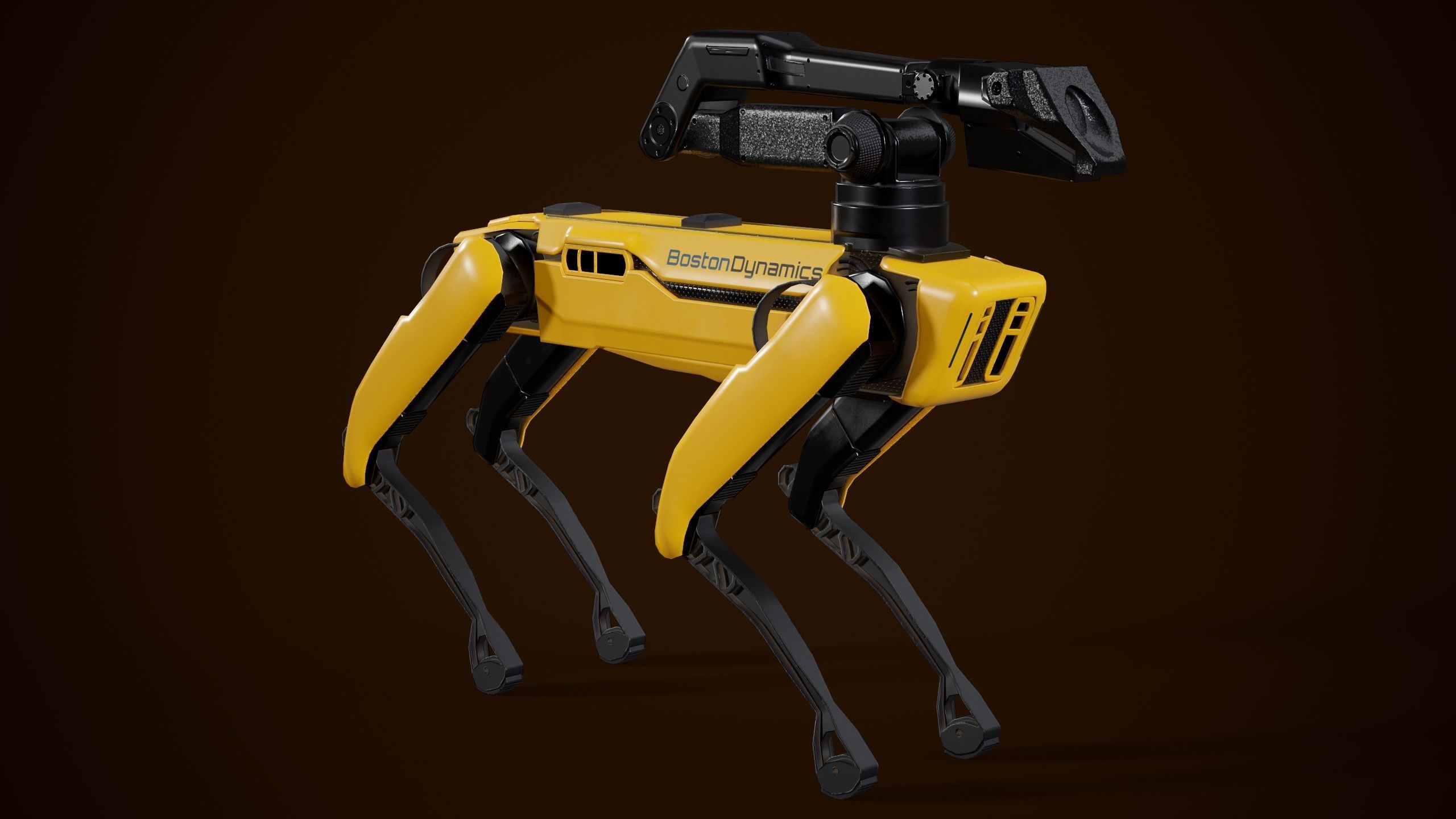 Spot Robot Boston Dynamics 2021 With Arm Low-poly 3D model_4