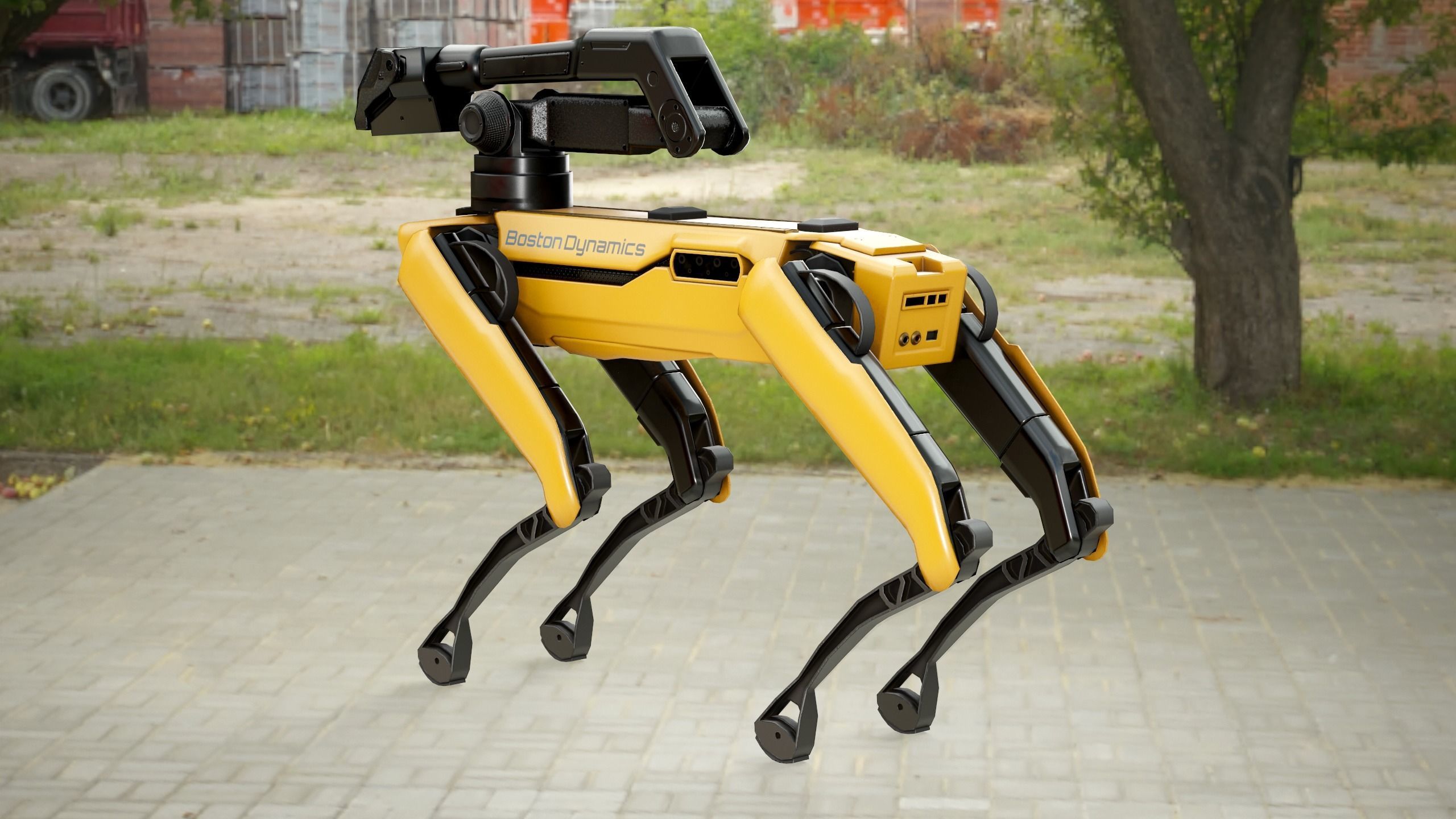 Spot Robot Boston Dynamics 2021 With Arm Low-poly 3D model_15